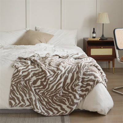Bedroom Knitted Flower Pattern Blanket